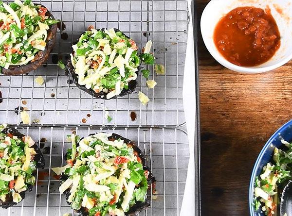 Portobello Mushroom Pizzas with Arugula Salad - Step 6